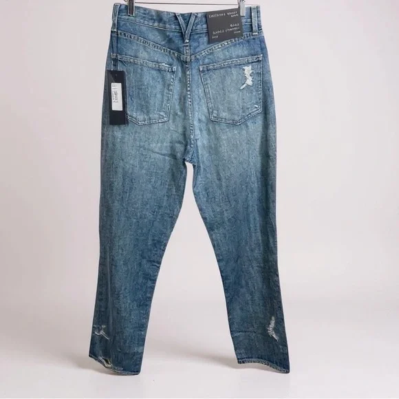 Veronica Beard Blake Classic Straight High Rise Button Fly Distresses Jeans 29/8 - Picture 3 of 10